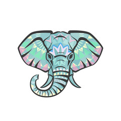 Vector ethnic elephant head 