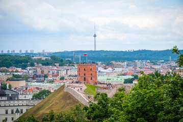 Castle tower in Vilnius, capital of Lithuania