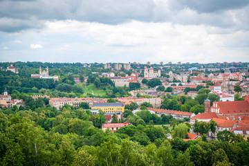 Fototapeta na wymiar View over Vilnius, capital of Lithuania