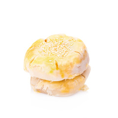 Traditional Chinese cake on white background