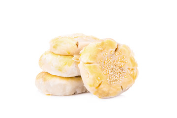 Traditional Chinese cake on white background