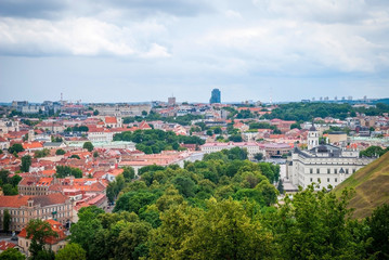 Naklejka na ściany i meble View over Vilnius, capital of Lithuania