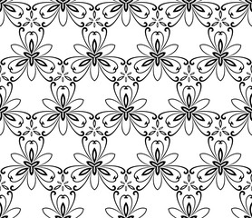Fototapeta premium Floral Fine Seamless Vector Pattern
