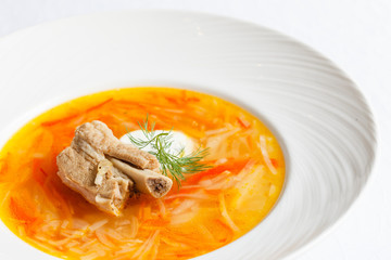 cabbage soup with meat