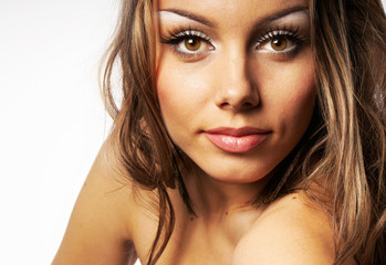 Obraz premium Woman beautiful face with perfect makeup