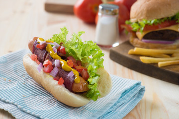 bacon hot dog