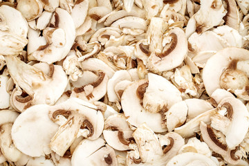 background of sliced mushrooms