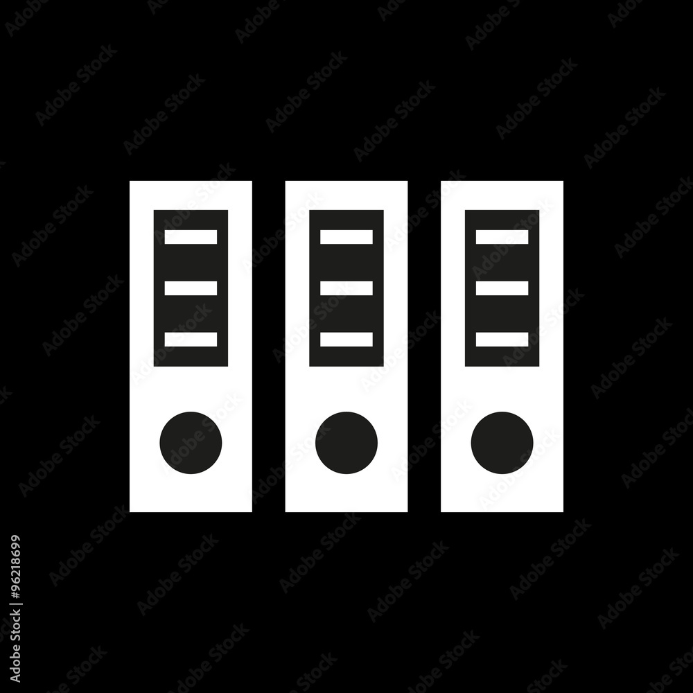 Poster the archive folder icon. document and data, portfolio, office symbol. flat