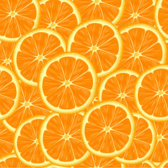 Seamless pattern with slices of orange.