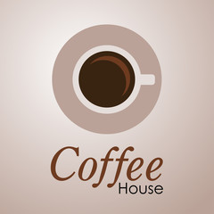 Icono plano Coffee House sobre fondo degradado #2