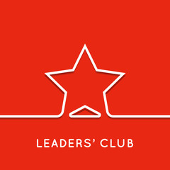 Obraz premium Star icon with shadow on red background. illustration