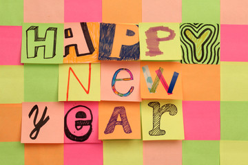 Happy New Year greeting card