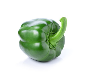 Green pepper on white background