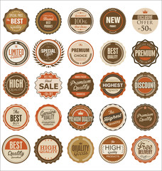Premium, quality retro vintage labels collection