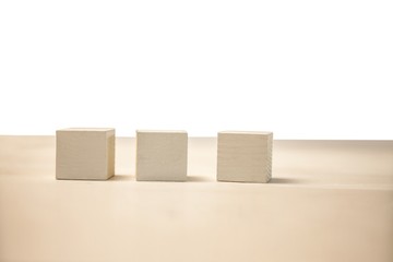 Row of blocks on table