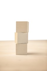 Row of blocks on table
