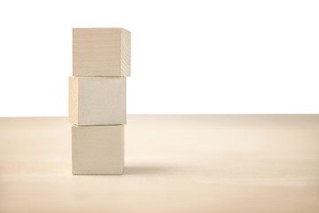 Tower of blocks on table