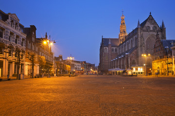 Fototapeta na wymiar City of Haarlem, The Netherlands at night
