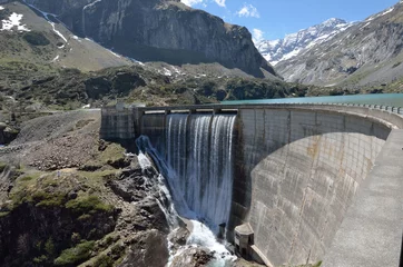 Fototapete Damm Gloriettes-Staudamm in den französischen Pyrenäen