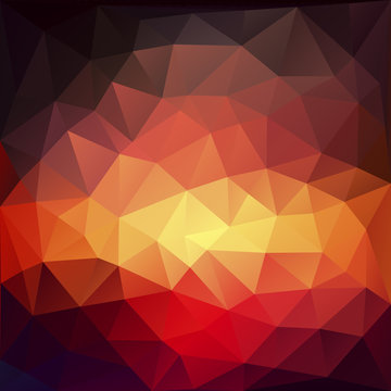 Magic triangle background with highlights. Vector illustration. 