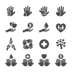 charity and donation icon set 10, vector eps10