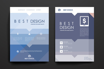 Set of brochure, poster design templates in abstract style