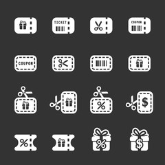 coupon and discount icon set 3, vector eps10