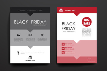 Set of brochure, poster design templates in sale style