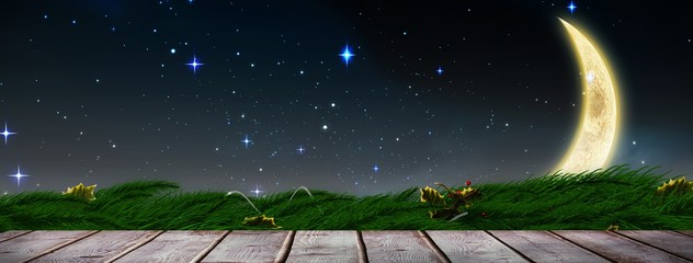 Composite image of digitally generated grey wooden planks