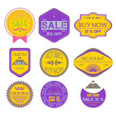 Obraz premium Set of Ribbons, Stickers, Labels. Vector.Set of Ribbons, Sticker