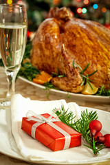 Christmas dinner table 