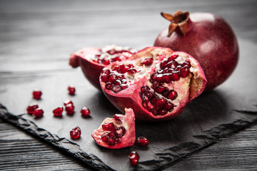 Red juice pomegranate