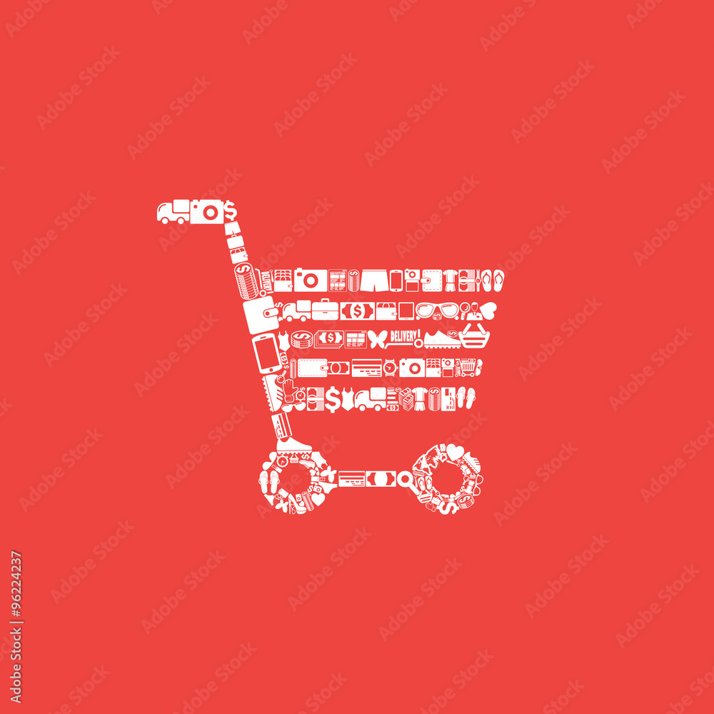 Poster trolley icon