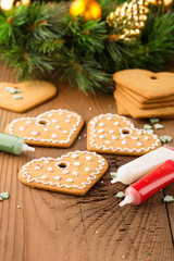Christmas cookies with festive decoration