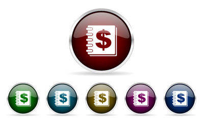 money vector icons set