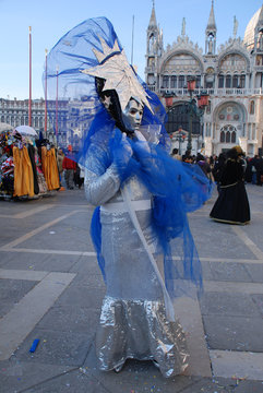 Blue and Silver Carnival Costume