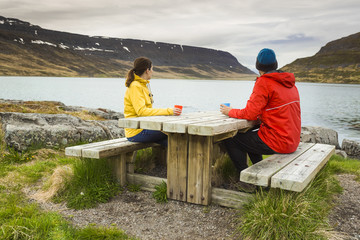 Couple having a nice day in nature