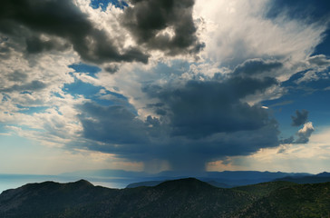 Crimean cloudy landscape