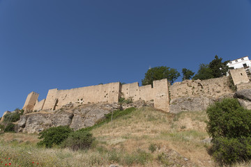 Fototapeta na wymiar Antigua muralla árabe que rodeaba la ciudad de Ronda, Málaga