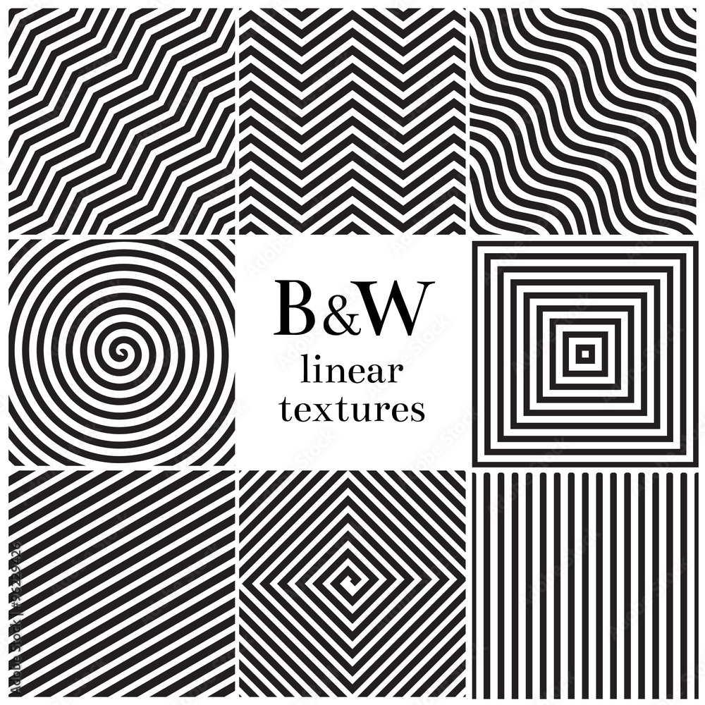 Poster geometric hipster linear, grid and zigzag vector background set
