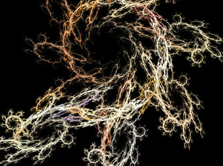 Naklejka premium She turned her head. Fractal improvisation.