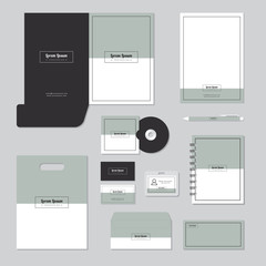 Stationary template design. Corporate identity business set.