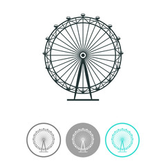 Ferris Wheel vector icon.