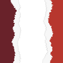 EPS10 file. Golden and red tear paper