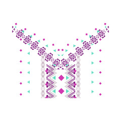 Neckline design in ethnic style for fashion