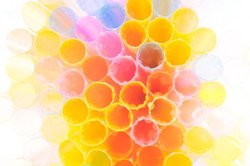 Colorful plastic straws