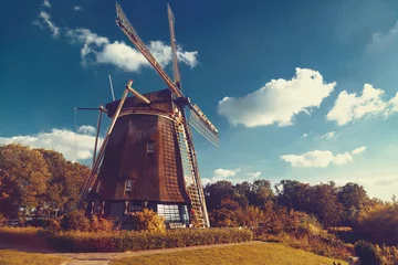 Acrylic prints Mills windmill turns Netherlands