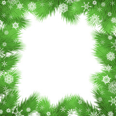 Fototapeta na wymiar Christmas vector background with fir twigs