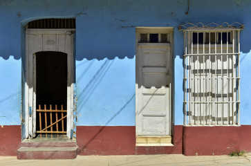 Windows, doors, walls . Colorful elements of traditional houses