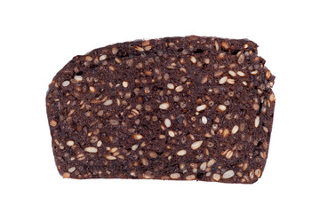 Rye braed isolated on white background